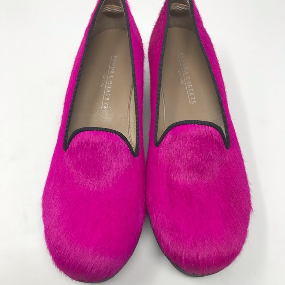 Sondra Roberts Shoes - SONDRA ROBERTS  Calf hair wedge slide fuchsia